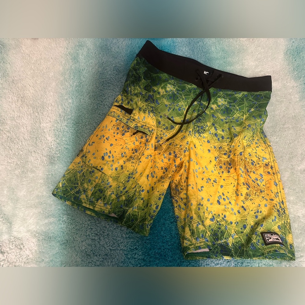 🩳Pelagic Swim Trunks Youth Boys Sz 29"  Performance Surfing Fishing Board Shorts